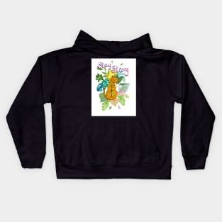 Tiger Stay Strong illustration Kids Hoodie